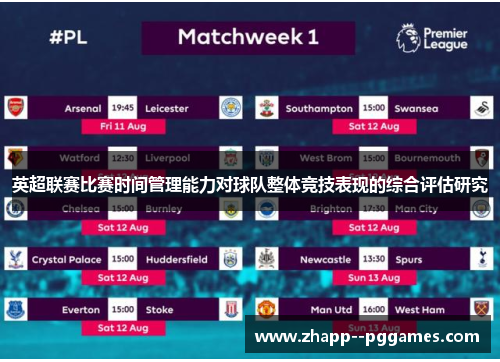 英超联赛比赛时间管理能力对球队整体竞技表现的综合评估研究